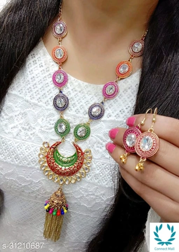 Beautiful Jewellery Sets - Multicolor, Alloy, Neckless  And Earring, Multipack : 1